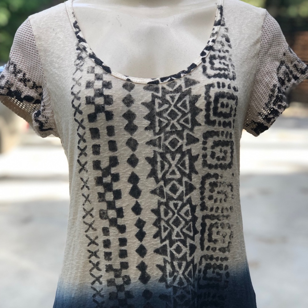T party short sleeve dip dye bottom top